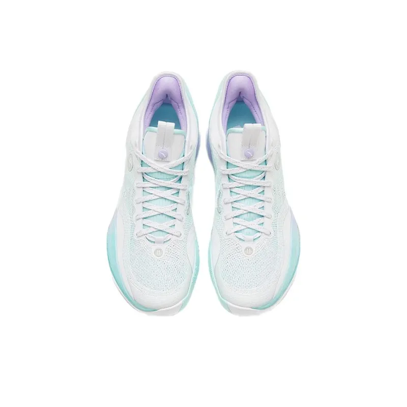 Anta Three point Rain1.0 Masterpiece In The Forge Anti Slip Wear Resistant Low Top Basketball Shoes Women's White Green-2