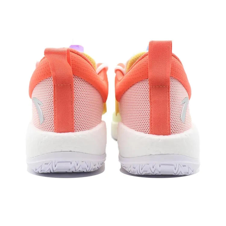 Anta Hengsao4 Abrasion Resistant Breathable Low Top Basketball Shoes Men's White Red-4