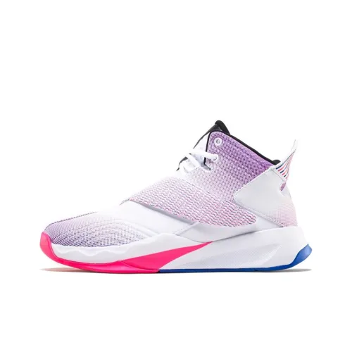 PEAK State Pole Basketball Shoes Men High-Top Fluorescent Rose Red