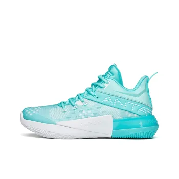 Anta Attack 2 Cushioning Anti Slip And Wear Resistant Coverage Mid Top Basketball Shoes Men's Fluorescent Aqua Green