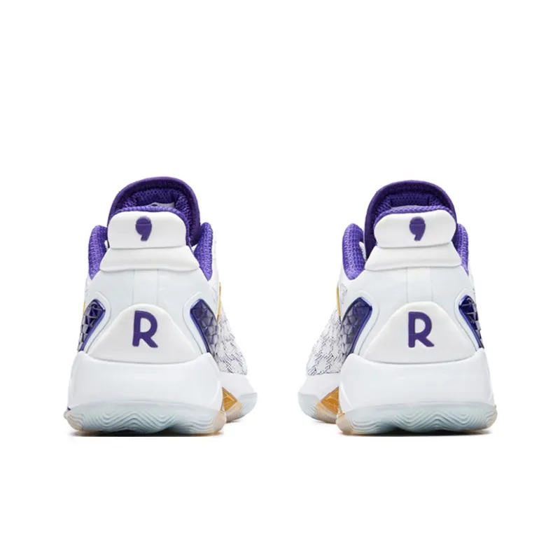 Anta RR5 Rajon Rondo 5 Non slip Lightweight Low Top Basketball Shoes Men's Purple Gold-3