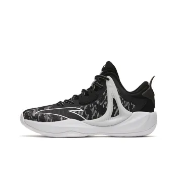 Anta Hussars 8 Durable Breathable Low Top Basketball Shoes Men's Black White
