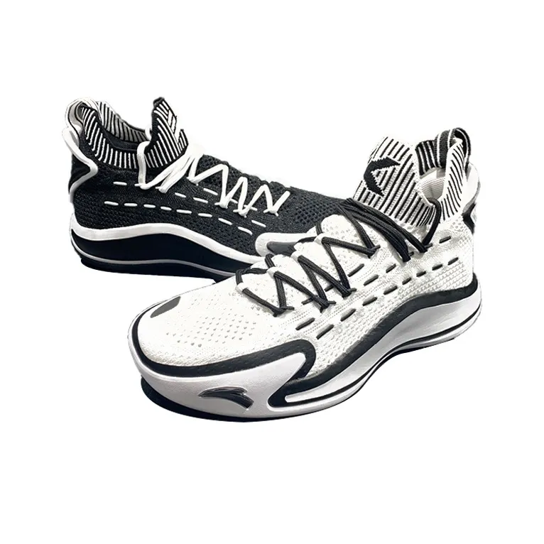 Anta KT5 KT 5 Cushioning Anti Slip And Wear Resistant Low Top Performance Basketball Shoes Black White-3