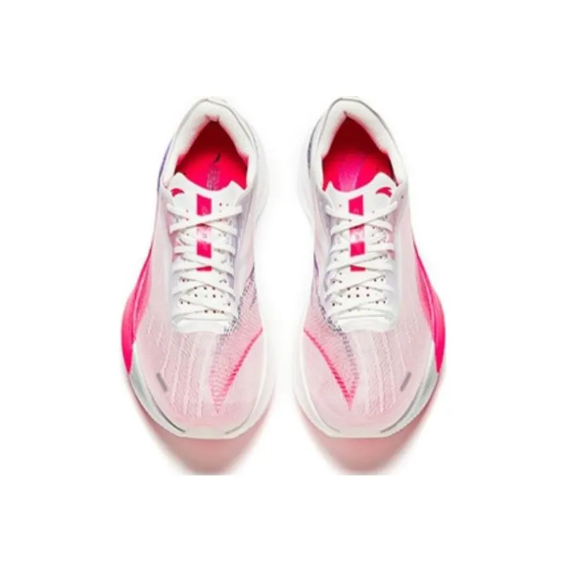 Anta C202 5 GT Cushioned Slip Resistant Abrasion Resistant Low Top Marathon Running Shoes Women's White Red Purple-3