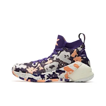 Anta KT4 KT Los Angeles Twilight Cushioned Slip Resistant High Top Basketball Shoes Purple