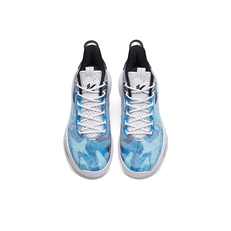 Anta Mountain 2 Cushioning Anti-Slip And Wear-Resistant Low-Top Basketball Shoes Blue White-2