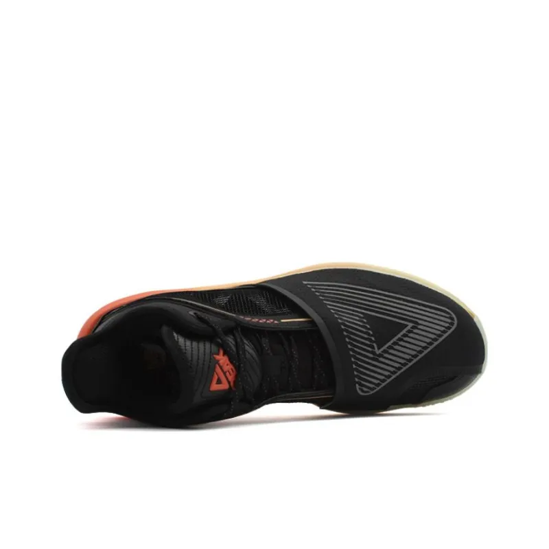 PEAK State Extremely Large Triangle 1.0 Wear Resistant Low Top Basketball Shoes Men's Black Orange-2