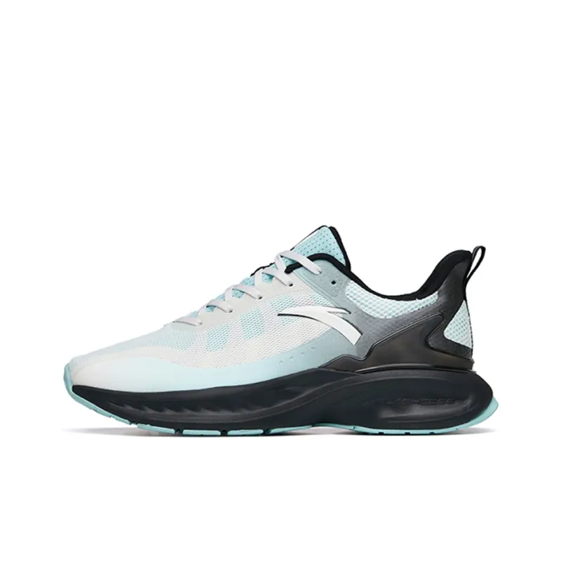 Anta Tron 1.5 Cushioned Slip-Resistant Abrasion-Resistant Breathable Low-Top Running Shoes Men's White Blue Black-0
