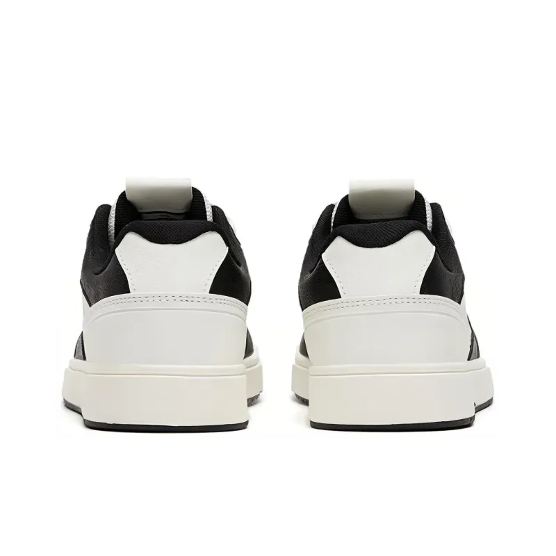 Anta Street Naughty Anti Slip Wear Resistant Low Top Skateboard Shoes Men's White Black-2