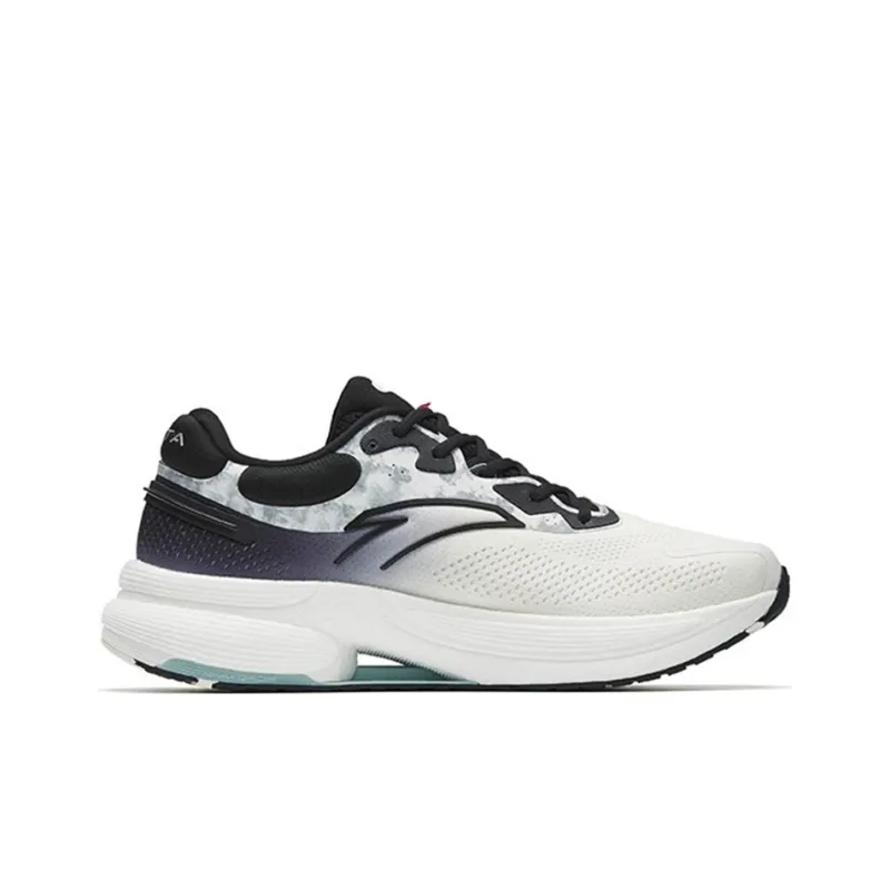 Anta C100 Cushioning Anti Slip And Wear Resistant Low Top Running Shoes Men's White Black-1