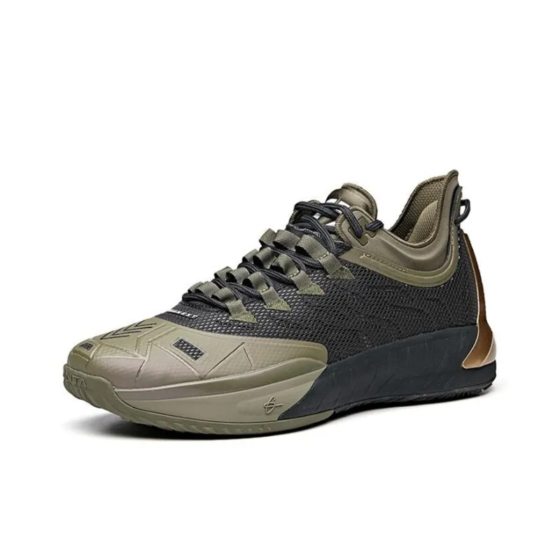 Anta GH1 Low 117 Cushioning Anti Slip Wear Resistant Breathability Low Top Basketball Shoes Men's-2