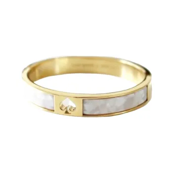 Kate Spade Enamel Coated Glass Bangles Women's Gold/White
