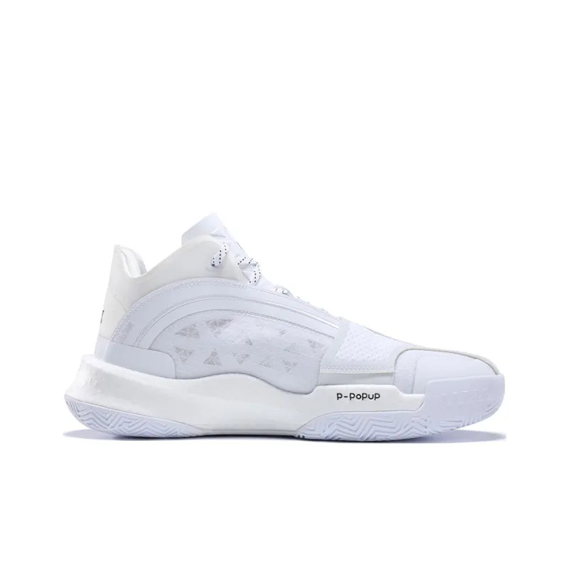 PEAK Surfing The Big Triangle 1.0 Basketball Shoes Men Mid Top White-1