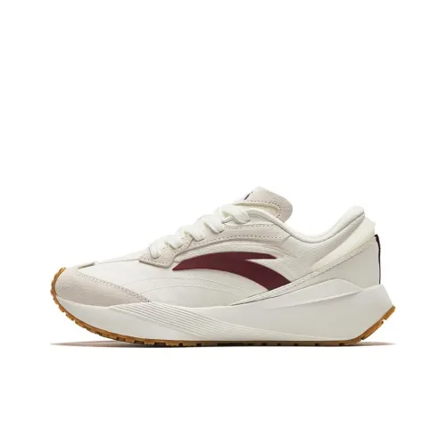 ANTA Rock Candy Lifestyle Shoes Men Low-Top Ivory White/Rose Red