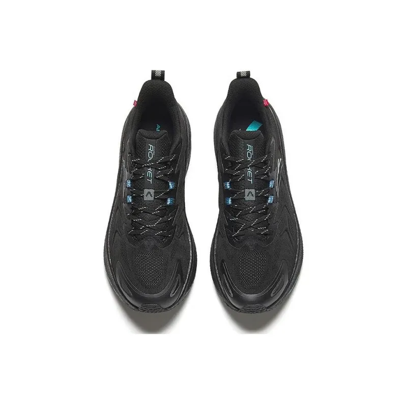 Anta Rocket 5.0 Anti Slip Wear Resistant Low Top Running Shoes Men's Black-2