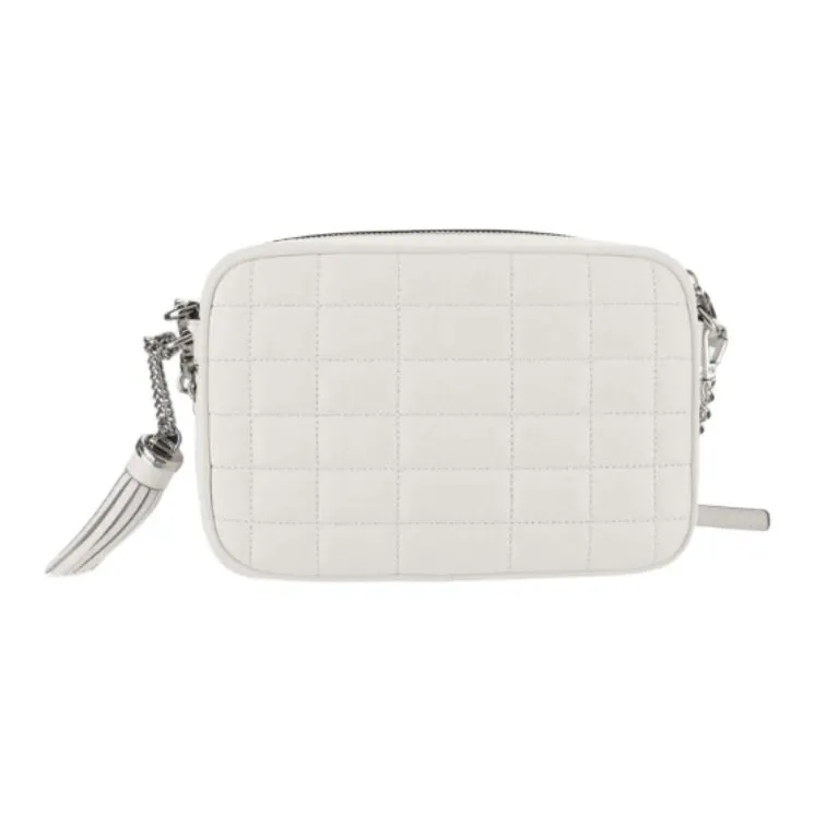 MICHAEL KORS Leather Camera Bag, Shoulder Bag, Crossbody Bag Women's Pure White-2