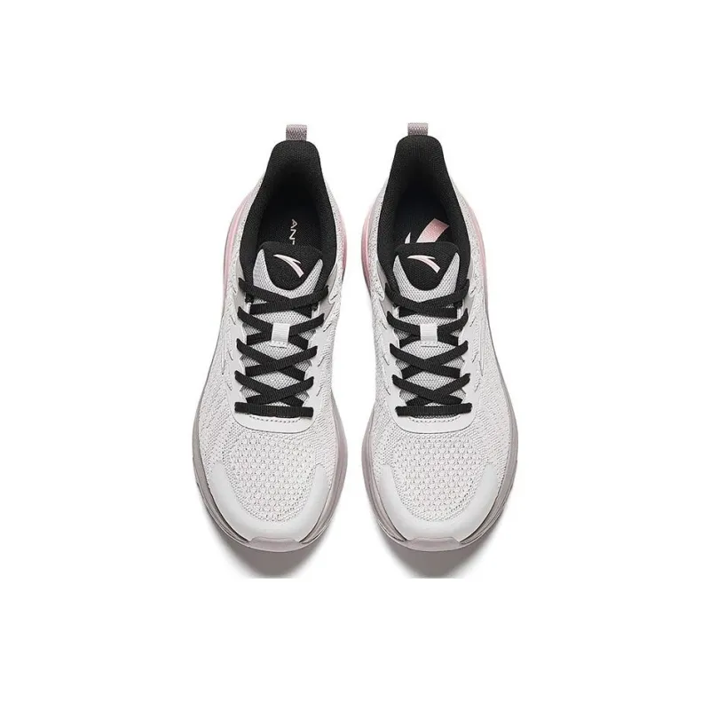 Anta Cloud Journey Anti Slip Wear Resistant Low Top Running Shoes Women's Silver Gray-2