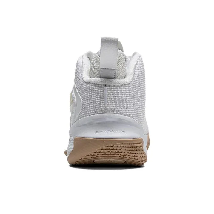 PEAK Triumph 1.0 Anti Slip Wear Resistant Mid Top Basketball Shoes Men's White Brown-3