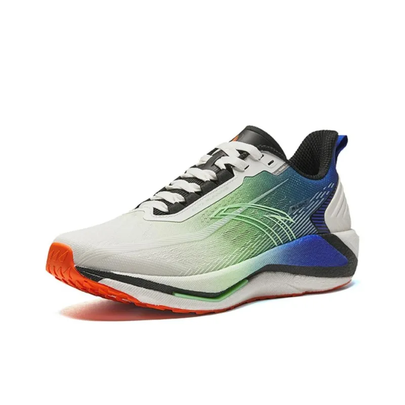 Anta Vigorous Wind Durable Breathable Lightweight Low-Top Casual Running Shoes Men's White Green Blue-1