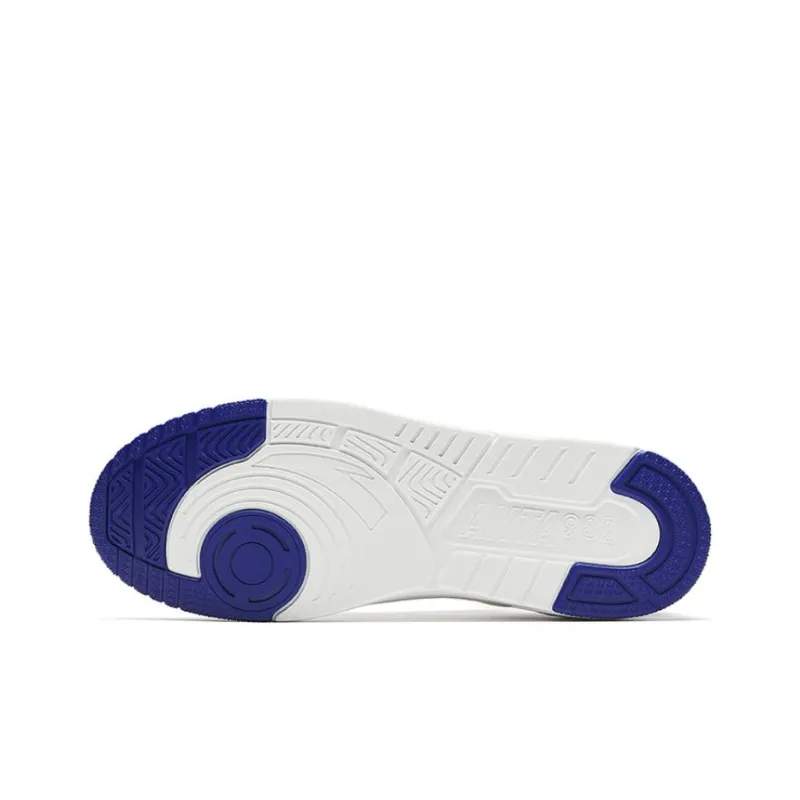 Anta 982GZ Abrasion Resistant Breathable Low Top Skateboard Shoes Men's White Blue-4