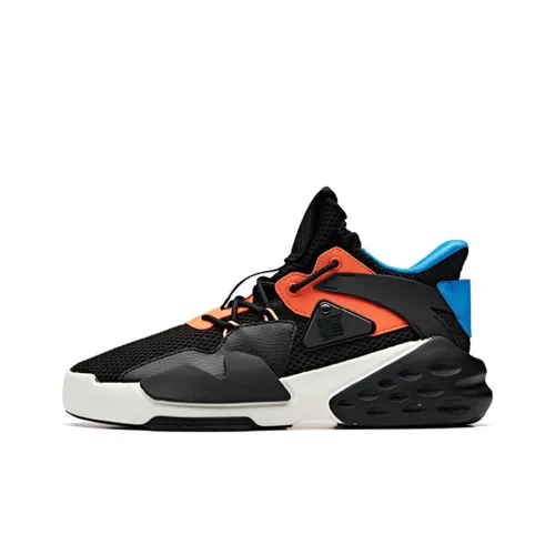 Anta Bastard 2 Generations Mid-Top Skateboard Shoes Men's Black Orange