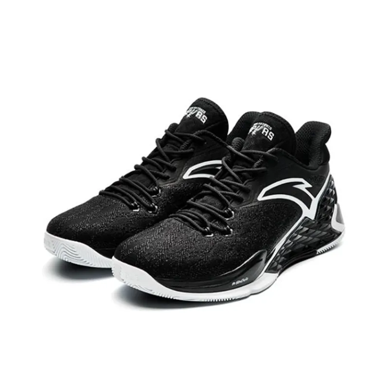 Anta RR5 Cushioning, Slip Resistant, And Abrasion Resistant Low Top Basketball Shoes Men's Black White-2