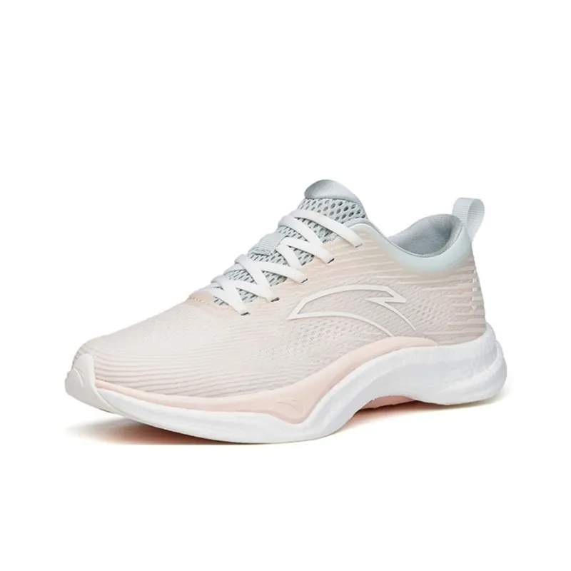 ANTA Four Generations Of Hydrogen Running Shoes Women's Low Top White Pale Pink Green-1