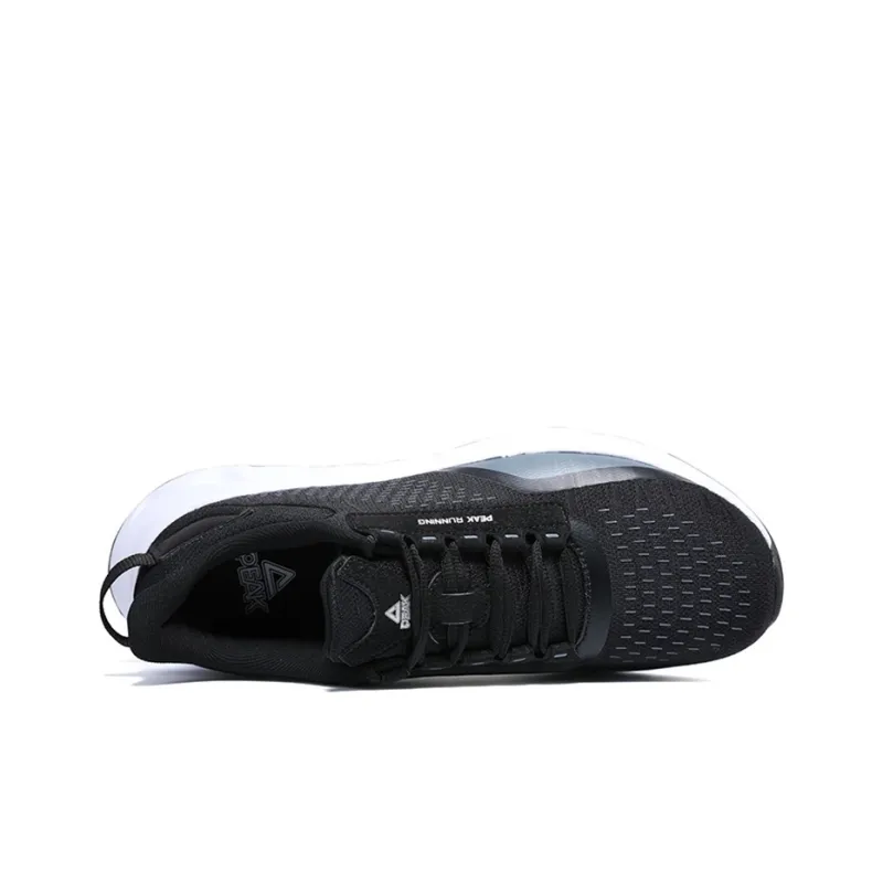 PEAK Qingyi Running Shoes Men Low-Top Black/All White-3