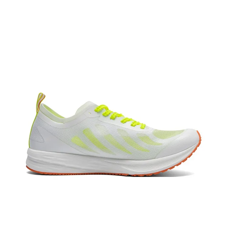 LPMX Cushioning Breathable Lightweight Low Top Marathon Racing Running Shoes Unisex Neon Orange Yellow-1