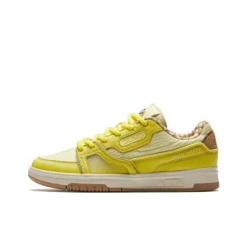 Anta AOYU Sea Breeze Coconut Wear Resistant Slip Resistant Low Top Skateboard Shoes Women's Yellow White
