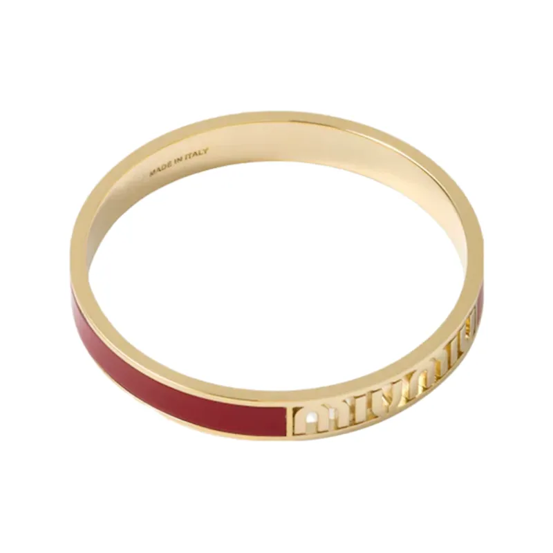 MIU MIU Metal Bangles Women's Red-1