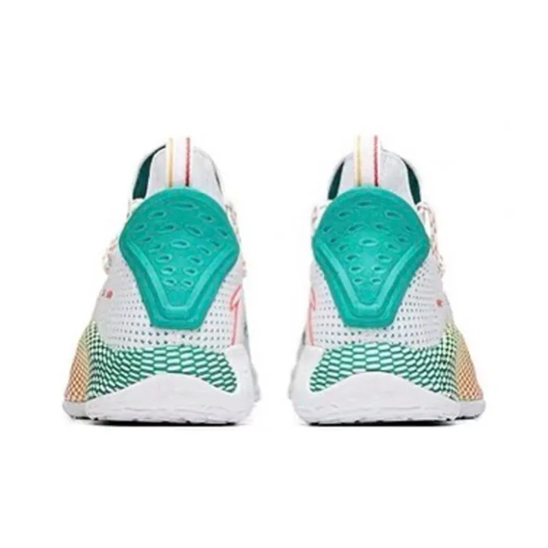Anta KT5 Cushioning Anti Slip And Wear Resistant Mid Top Basketball Shoes White Red Green-4