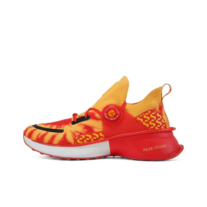 SoleStage PEAK Tai Ji2.0 Cushioned Slip-Resistant Abrasion-Resistant Low-Top Running Shoes Yellow Red-0
