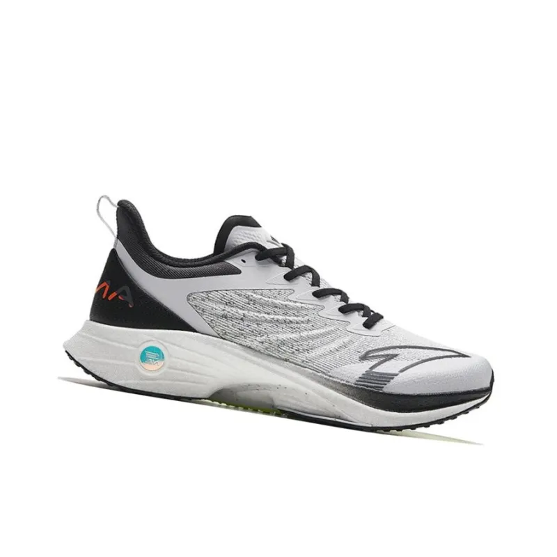 Anta MACH 3.0 Wear Resistant Low Top Running Shoes Men's Black White Gray-1