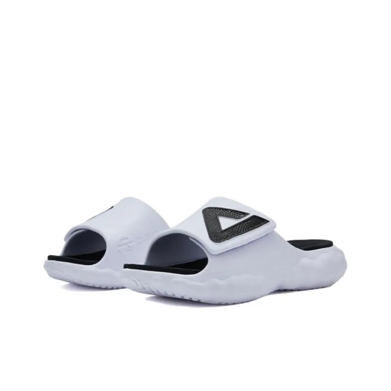 PEAK State Pole Cloud Quiet Slide Slippers Men's White Black-1