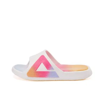 PEAK Tai Ji1.0 Abrasion Resistant Slip Resistant Slide Slippers Men's Beige White Pink