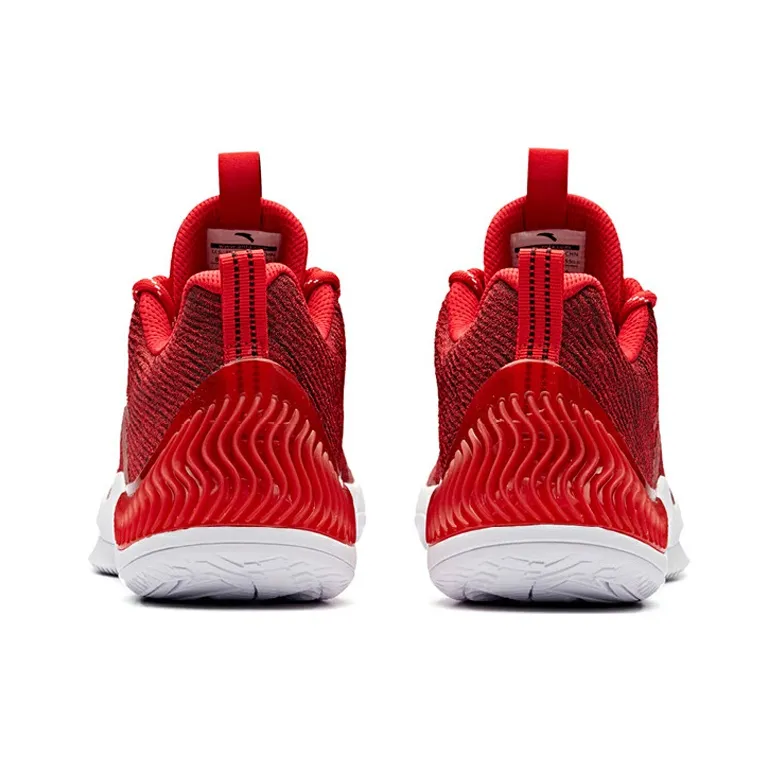 ANTA The Dagger 2 Basketball Shoes Men Low Top University Red-3