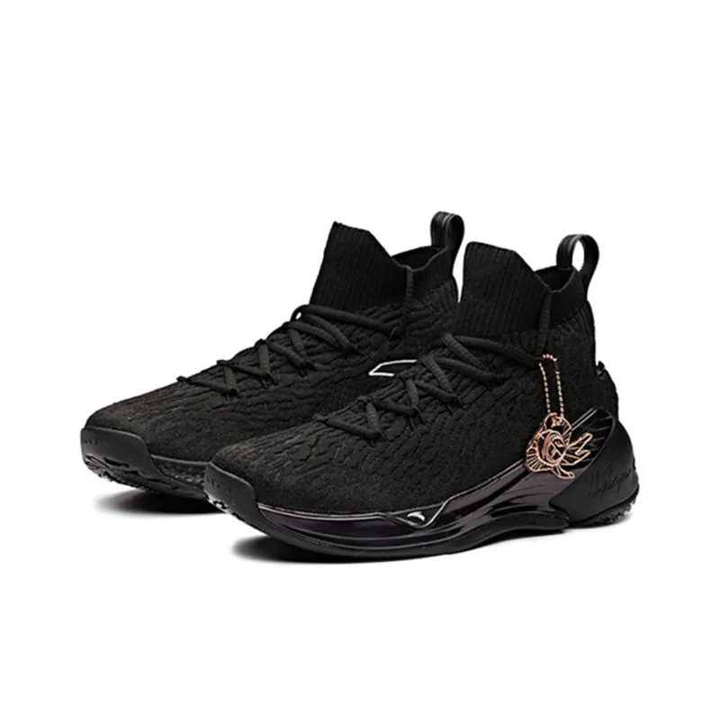 Anta KT4 Pro KT 4 Cushioning Anti Slip And Wear Resistant High Top Basketball Shoes Black-1