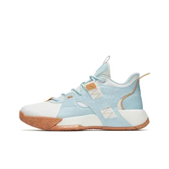 Anta Speedy 2 Generations Cushioned Wear Resistant Breathable Coverage Mid Top Basketball Shoes Men's Light Steel Blue
