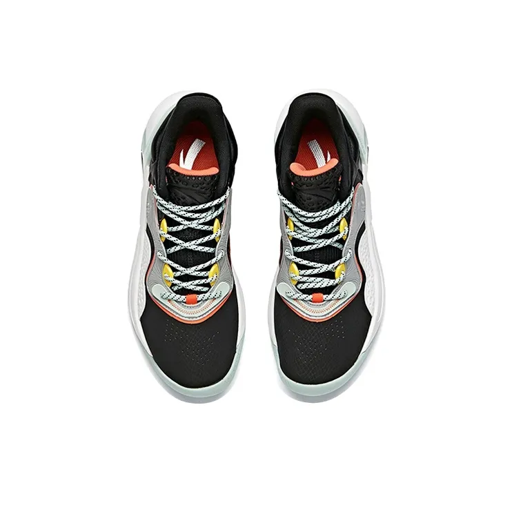 Anta Speedy Decision KT Thompson Cushioning Anti-Slip And Wear-Resistant Mid-Top Basketball Shoes Black Gray Green-2