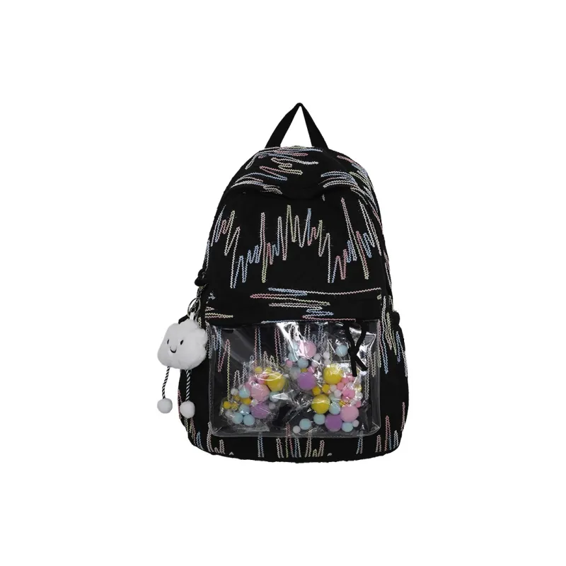 Venerable Brahma Nylon Backpack Women's White/Black/Pink/Yellow-4