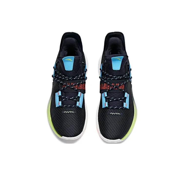 Anta Airspace 2 Cushioning Anti-Slip And Wear-Resistant Low-Top Basketball Shoes Blue Green-2
