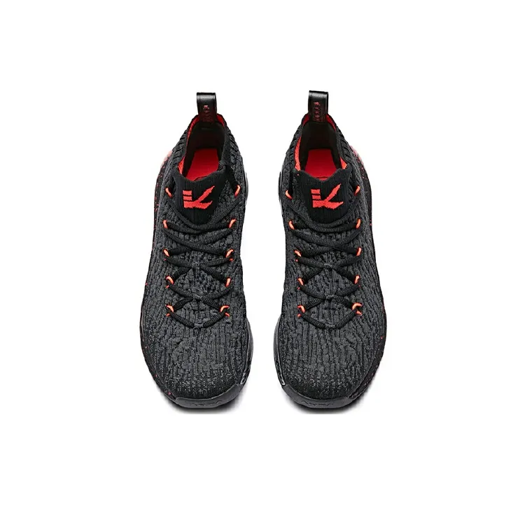 Anta KT4 Klay Thompson Cushioning, Slip Resistant, And Abrasion Resistant High Top Basketball Shoes Black Red-2
