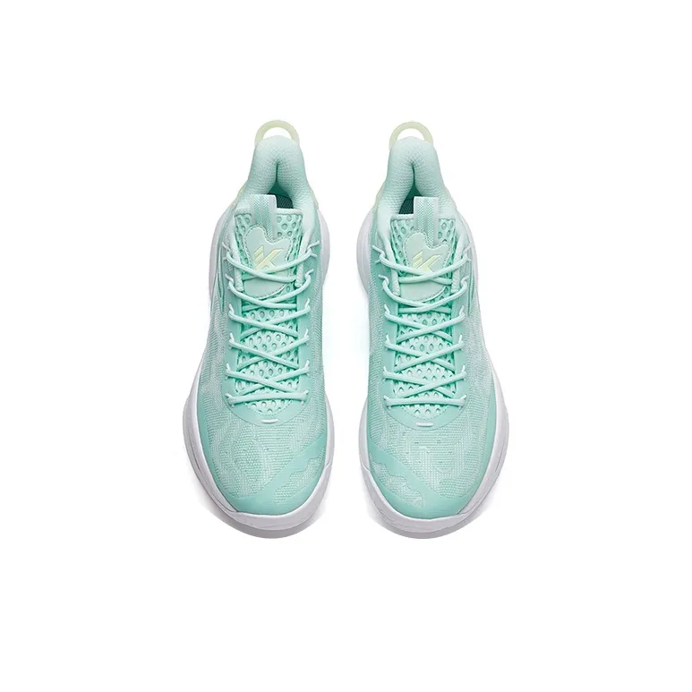 Anta Mountain 2 Cushioning Anti-Slip And Wear-Resistant Low-Top Basketball Shoes Light Aqua Green-2