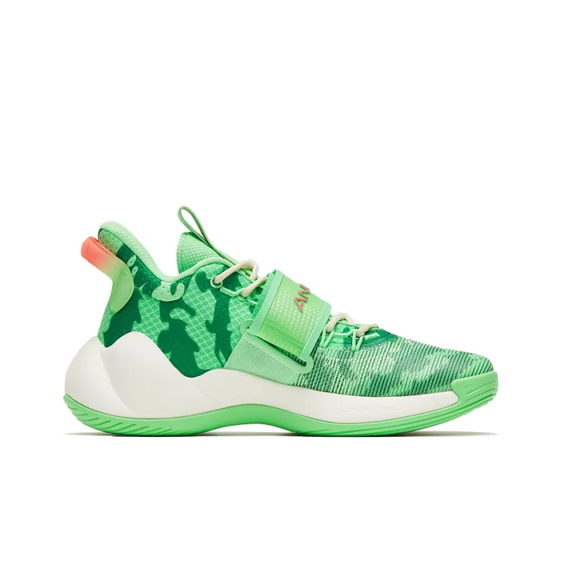 Anta Water Flower 3 Low Top Performance Basketball Shoes Men's Green-1