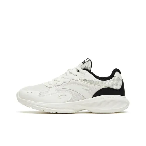 Anta Nebula Anti Slip Wear Resistant Low Top Casual Running Shoes Women's White Black