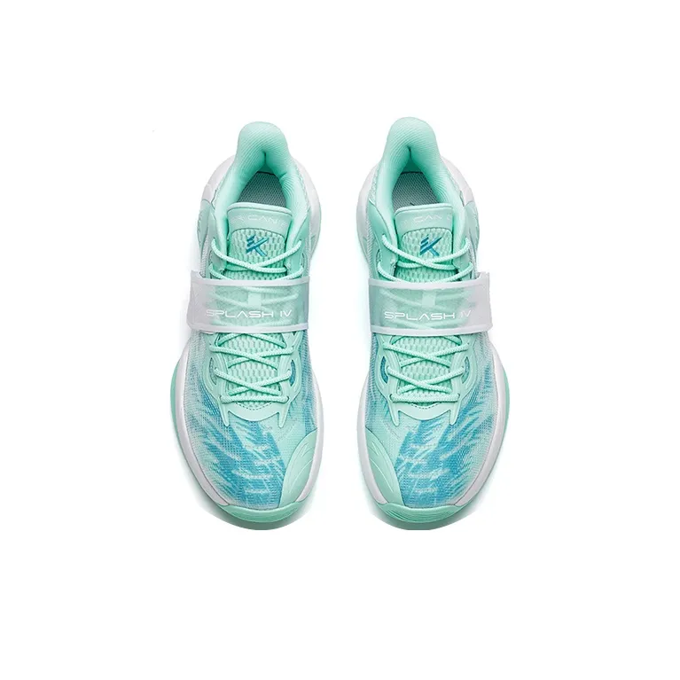 Anta Splash 4 Coconut Tree Low Top Basketball Shoes Men's Green White-2