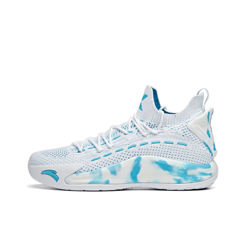 Anta KT5 Thompson Abrasion Resistant Breathable Mid Top Basketball Shoes Men's Chloro Blue-0