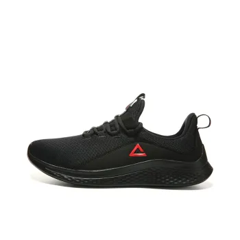 PEAK Qingyi Low Top Running Shoes Men's Black Red