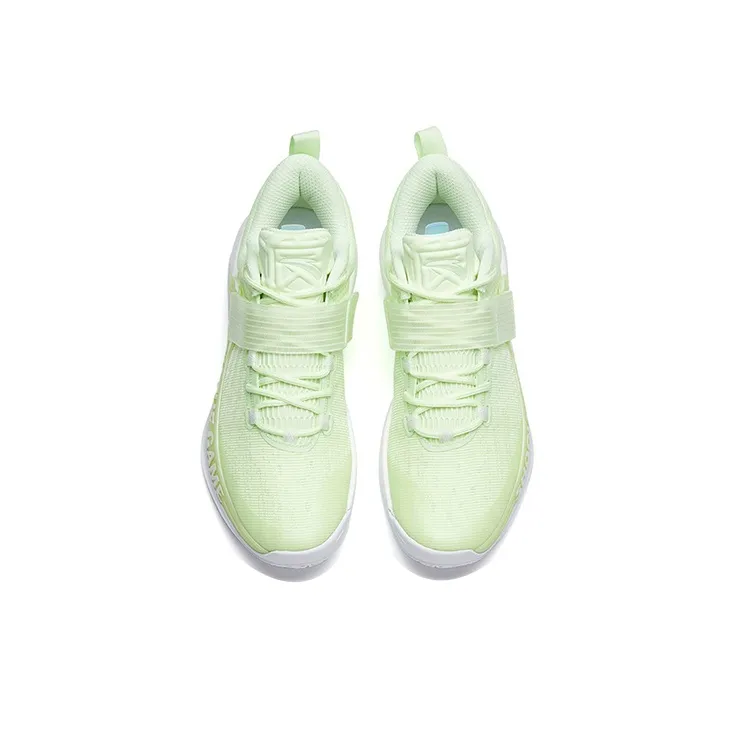 Anta Hengsao4 Cushioning Anti-Slip And Wear-Resistant Rebound Low-Top Performance Basketball Shoes Men's White Green-3